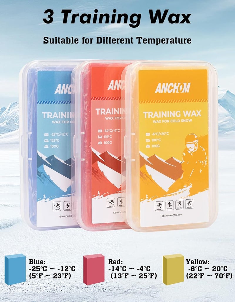 ANCHOM Store Ski Snowboard Tuning Kit, Complete Ski Snowboard Waxing Kit with Waxing Iron, Wax, Edge Tools, Carry Bag, Base Repair, Professional Tuning Equipment - Image 4